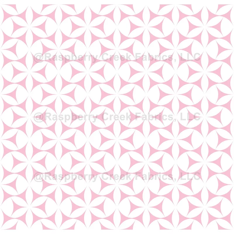 Geometric Pattern, Circles, Triangles, Flowers, Line Art, Baby Pink