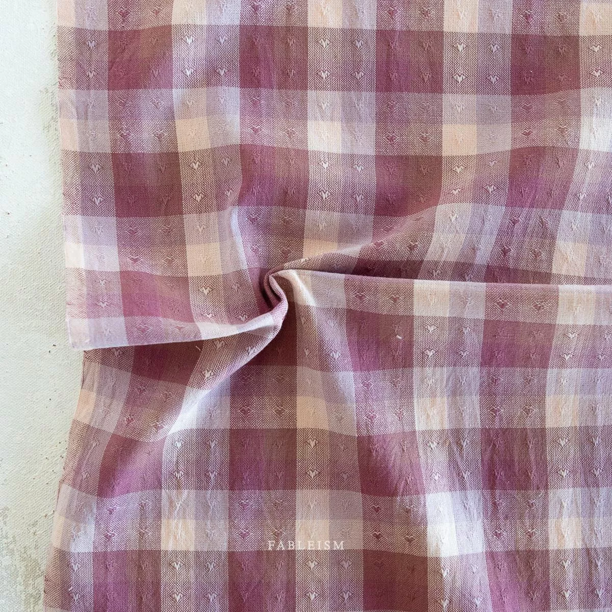 gingham-hearts-cotton-cameo-pink Gingham Hearts Cotton – Cameo Pink