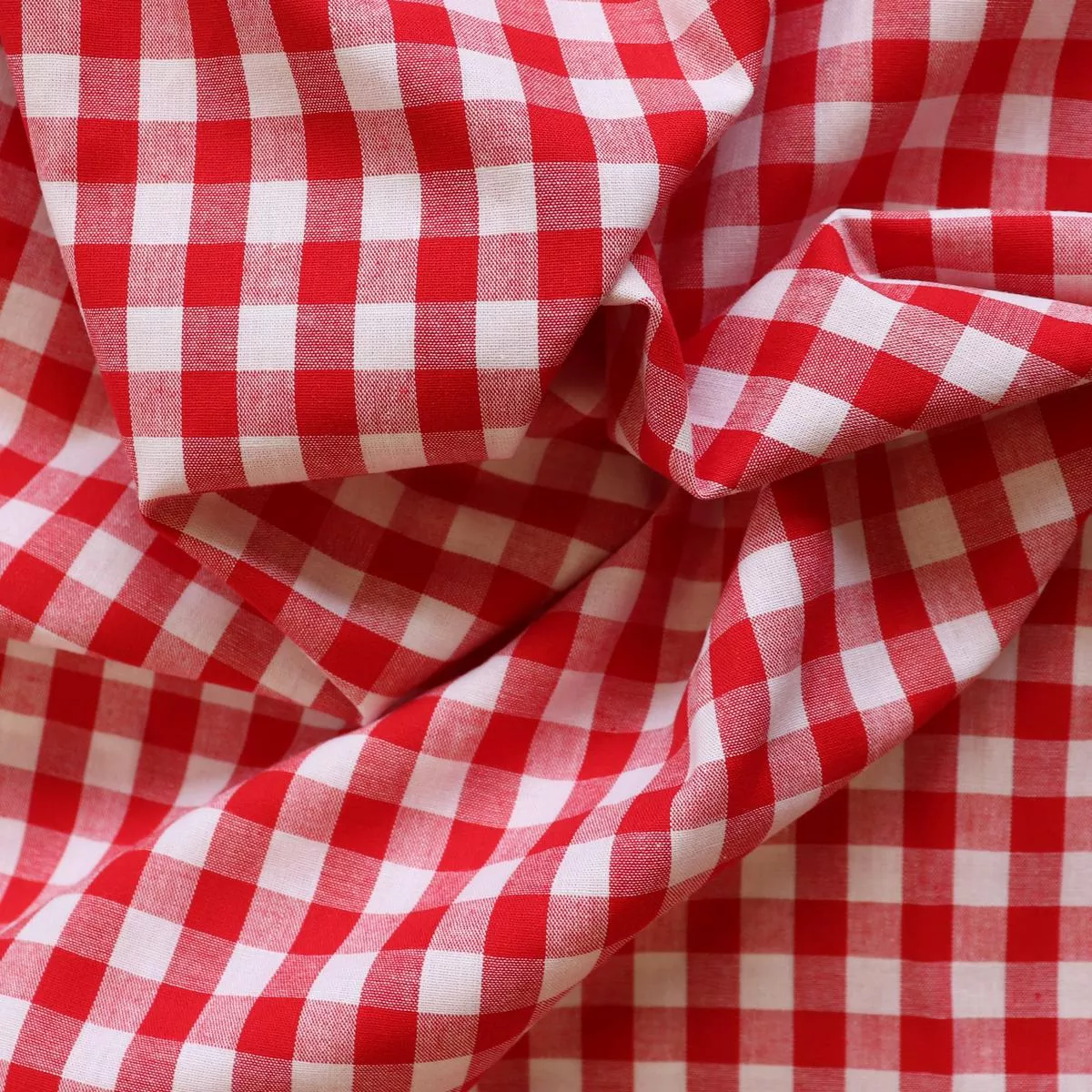 gingham-yarn-dyed-cotton-red Gingham Yarn Dyed Cotton – Red