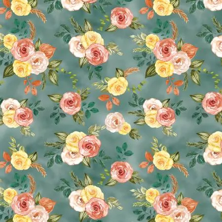 Gone Country Floral Teal