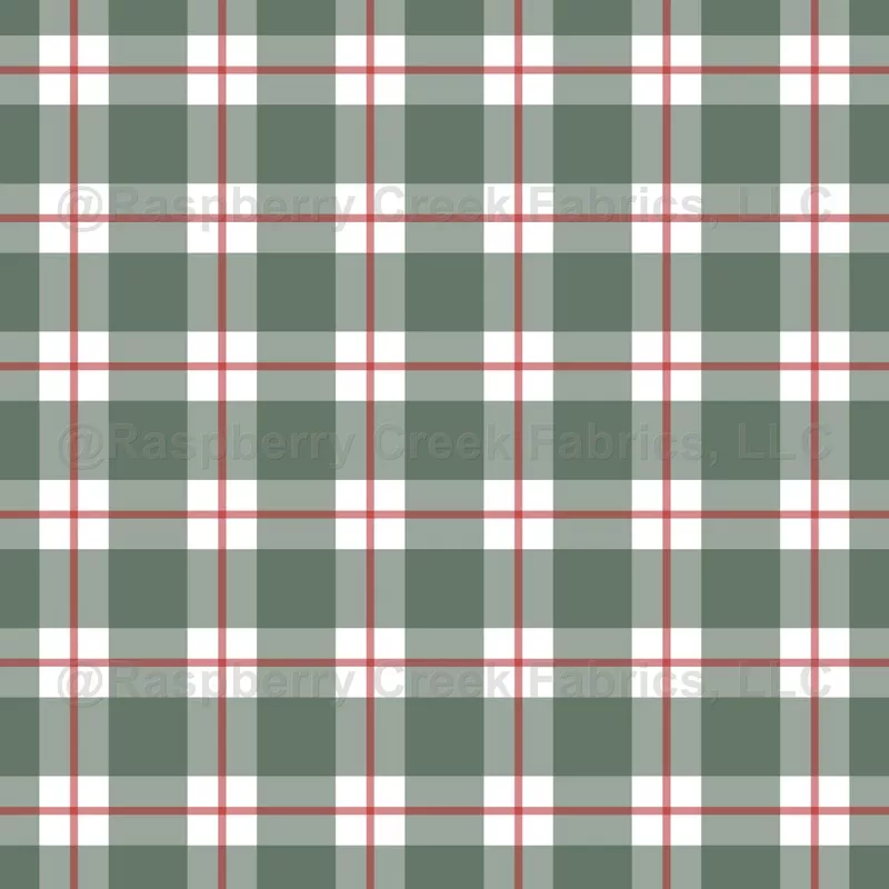 Gray-Green / Red / White Plaid