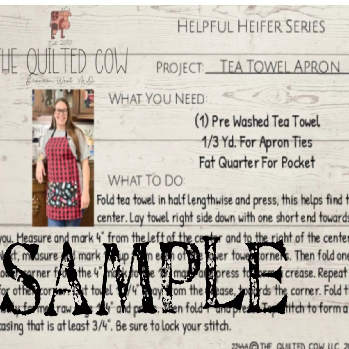 Helpful Heifer Tea Towel Apron