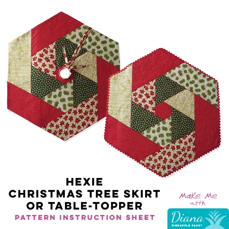 hexie-christmas-tree-skirt-or-table-topper-diana-pineapple-pack-pattern Hexie Christmas Tree Skirt or Table Topper – Diana Pineapple Pack Pattern