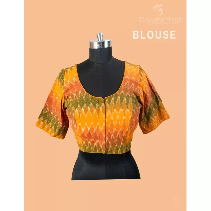 ikkat-cotton-blouse-icb5 IKKAT COTTON BLOUSE-ICB5