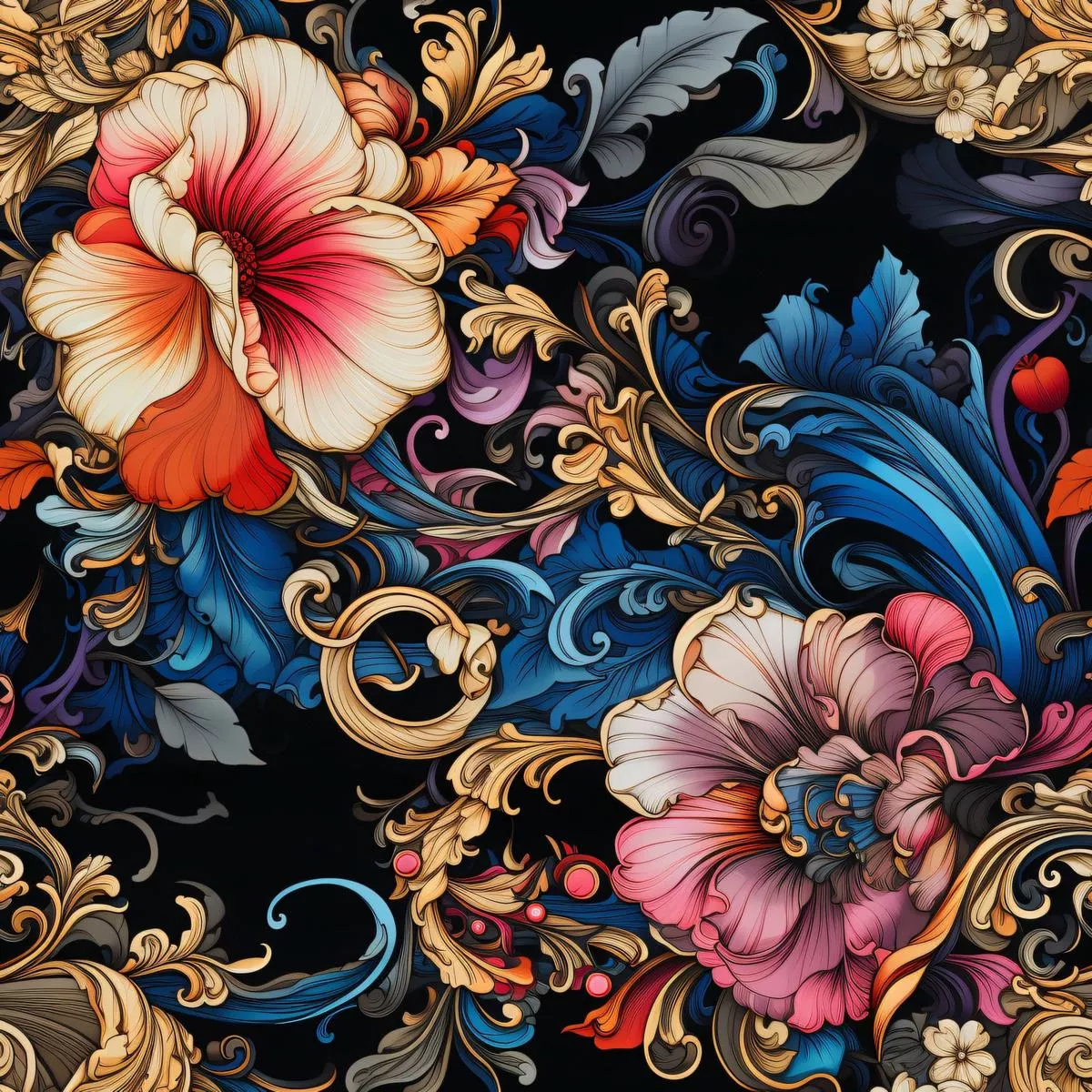 Imperial Florals Pattern 5 Quilting Cotton Fabric