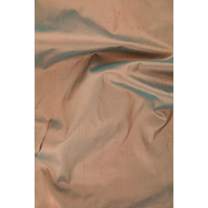 Iridescent Peach Silk Shantung 54″ Fabric