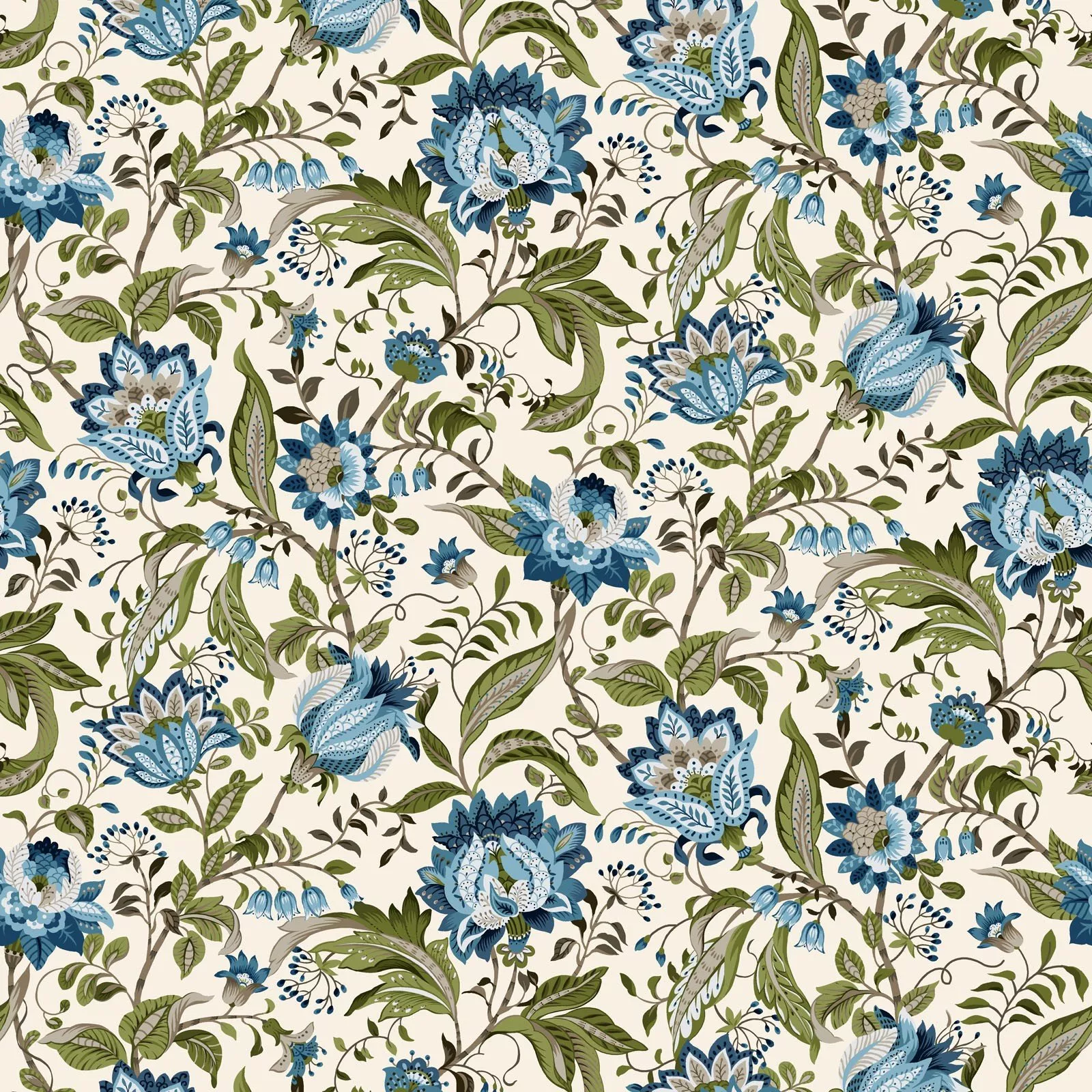 jacobean-floral-pale-ecru-multistudio-e-8401-40 Jacobean Floral Pale Ecru/MultiStudio E 8401-40