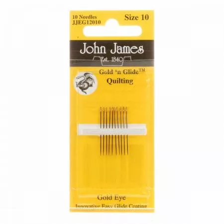 John James Gold'N Glide Between / Quilting Needles Size 10 10ct