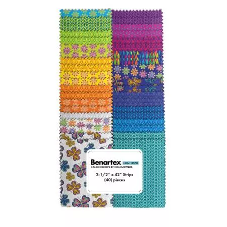 Kaleidoscope 2.5in Strips - STKLDSPK by Benartex