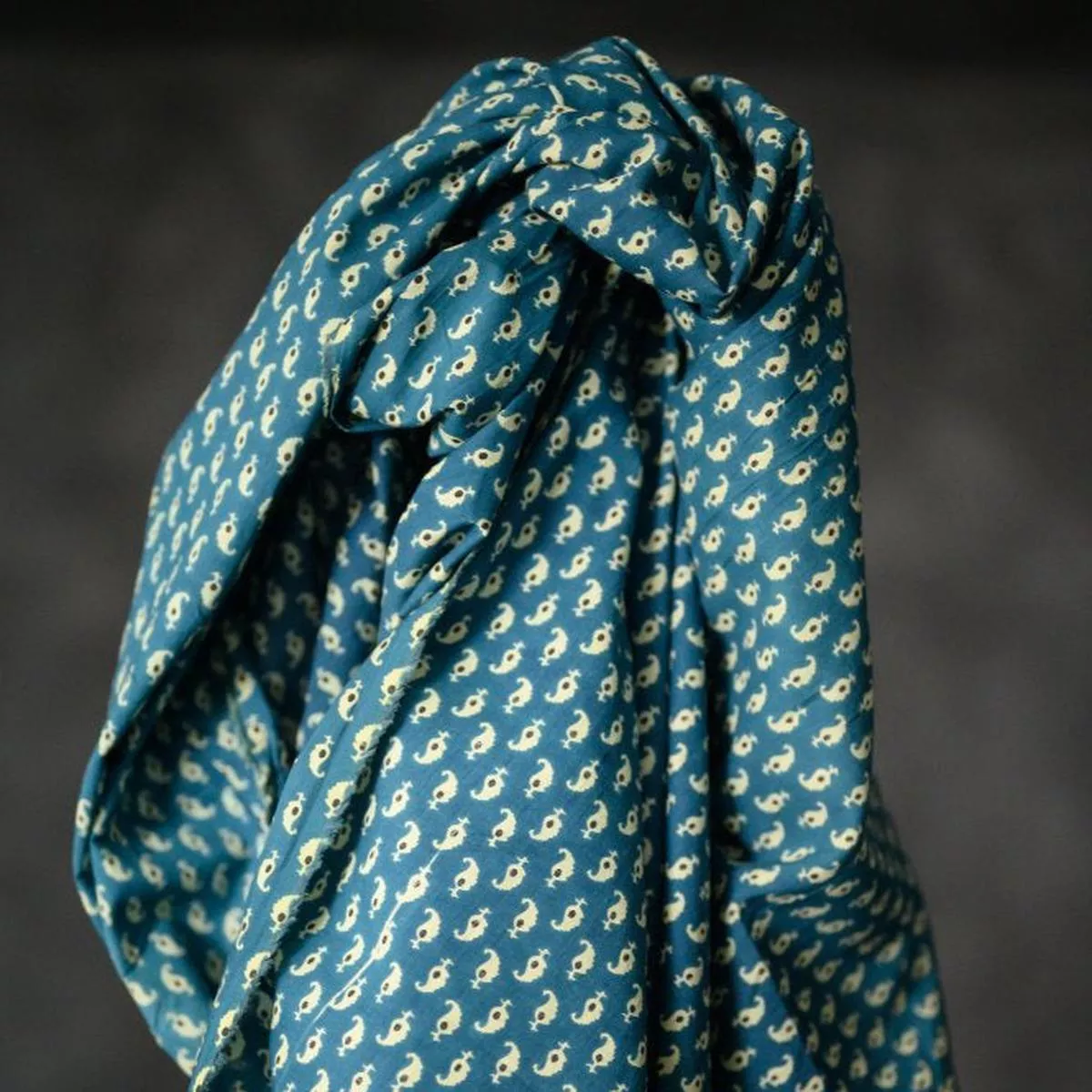 kali-cyan-indian-screen-print-cotton Kali Cyan Indian Screen Print Cotton