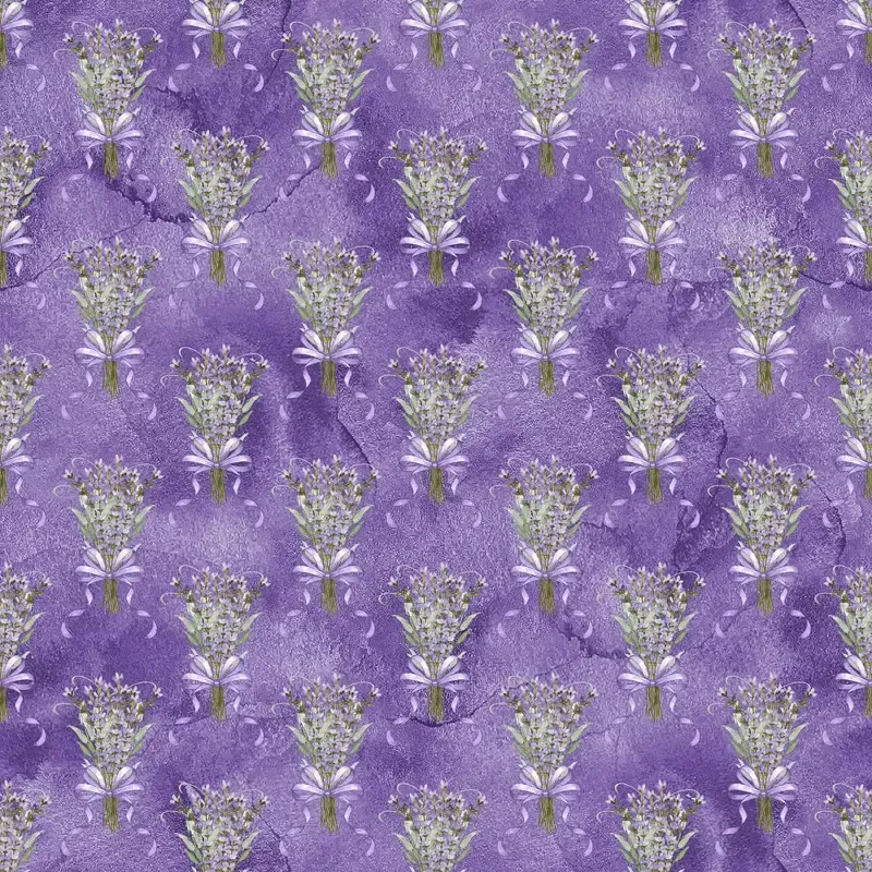 lavender-bouquet-on-watercolor-grunge-fabric-purple Lavender Bouquet On Watercolor Grunge Fabric – Purple