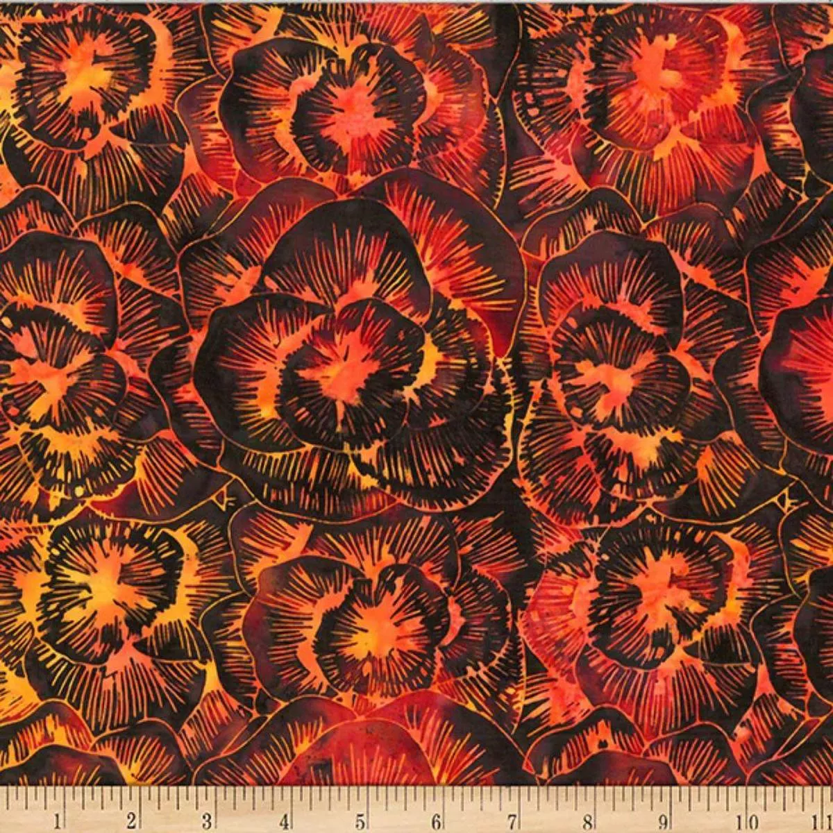 Linear Peony Paprika by Hoffman Studio