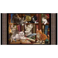 literary-kitties-panelqt-fabrics-28235-j Literary Kitties PanelQT Fabrics 28235-J