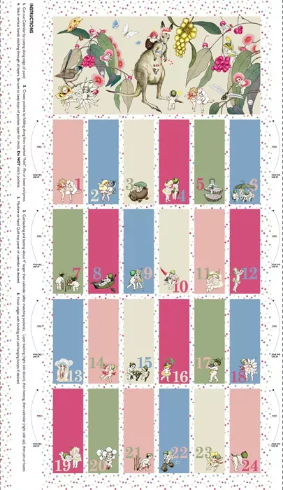 may-gibbs-christmas-advent-calendar-panel May Gibbs Christmas Advent Calendar Panel