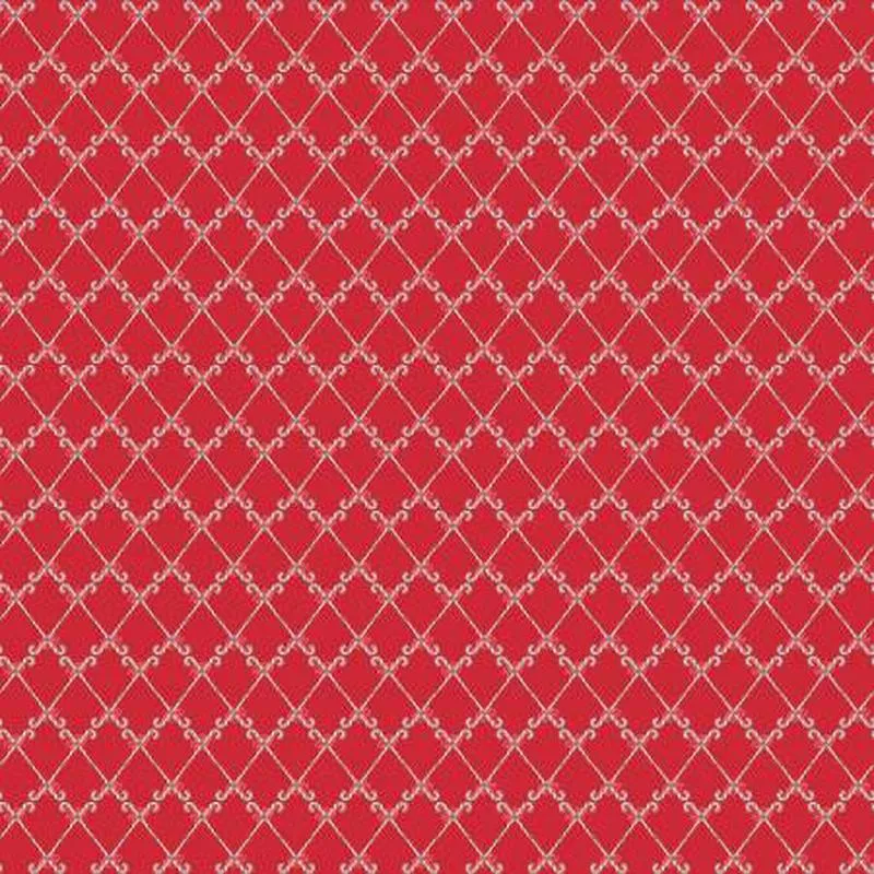 Mistletoe & Holly Candy Canes Red