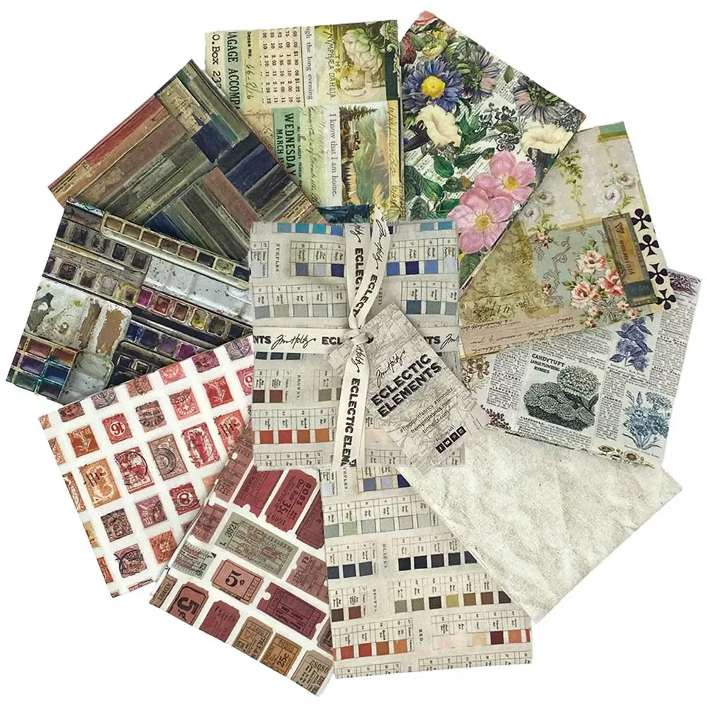 multi-fat-quarter-bundle-tim-holtz-palette-multi-fb4fqth-multi-by-free-spirit-fa Multi - Fat Quarter Bundle || Tim Holtz Palette Multi - FB4FQTH.Multi by Free Spirit Fabrics