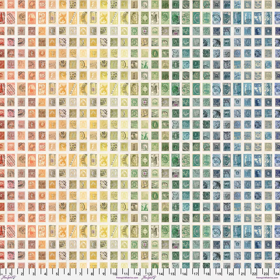 multi-stamps-tim-holtz-palette-multi-pwth321-multi-by-free-spirit-fabrics Multi - Stamps || Tim Holtz Palette Multi - PWTH321.Multi by Free Spirit Fabrics