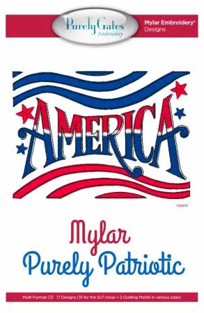 Mylar Purely Patriotic Machine Embroidery CD
