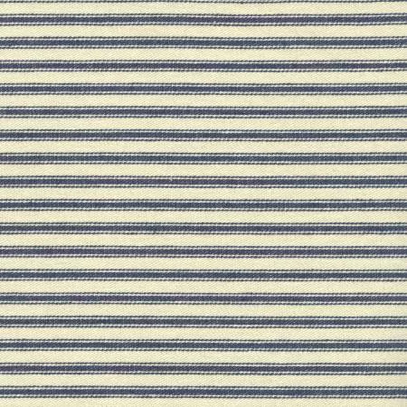 Navy Heavy Woven Ticking Stripe