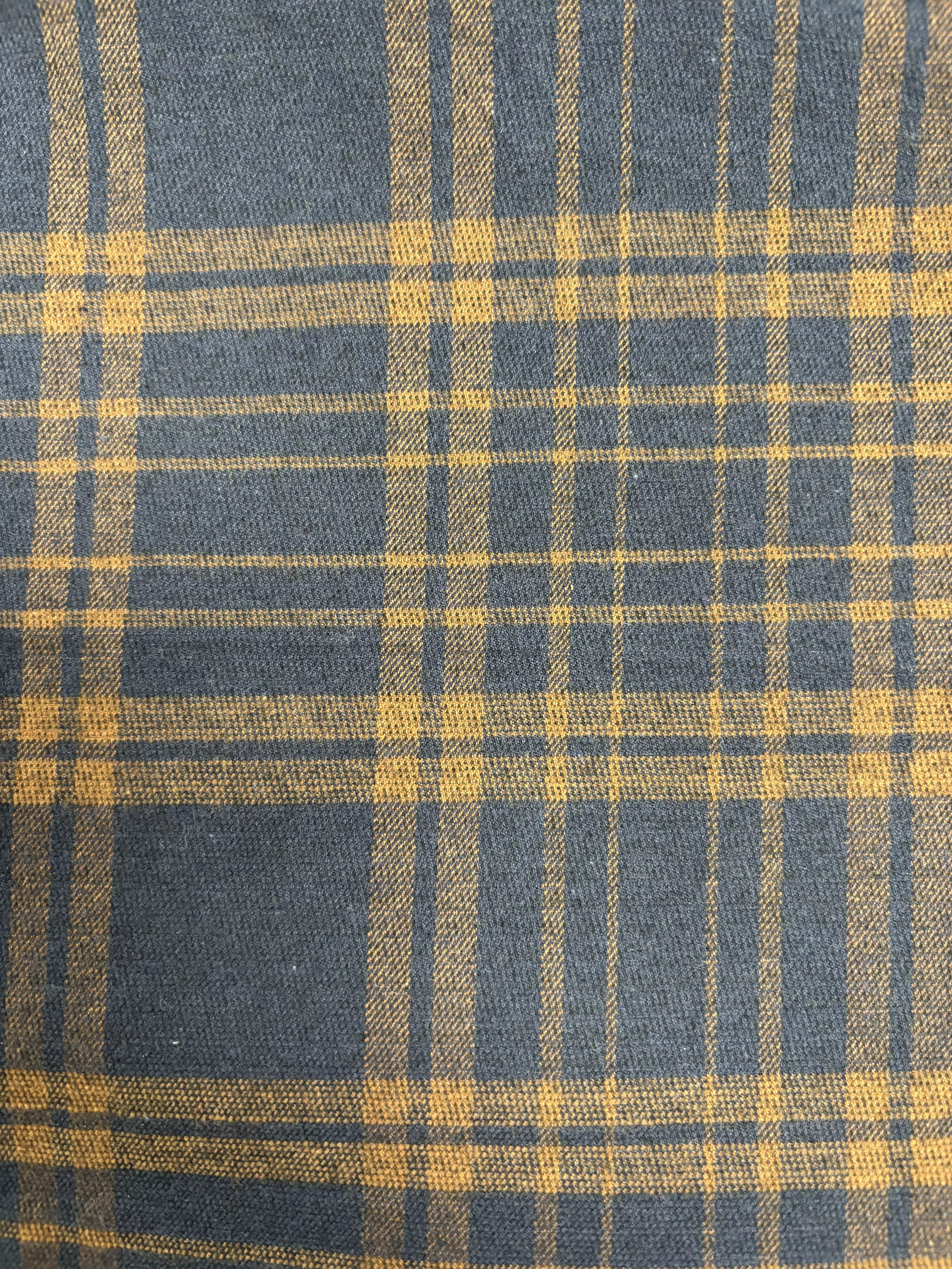 Navy and Rust Cotton Wool Blend