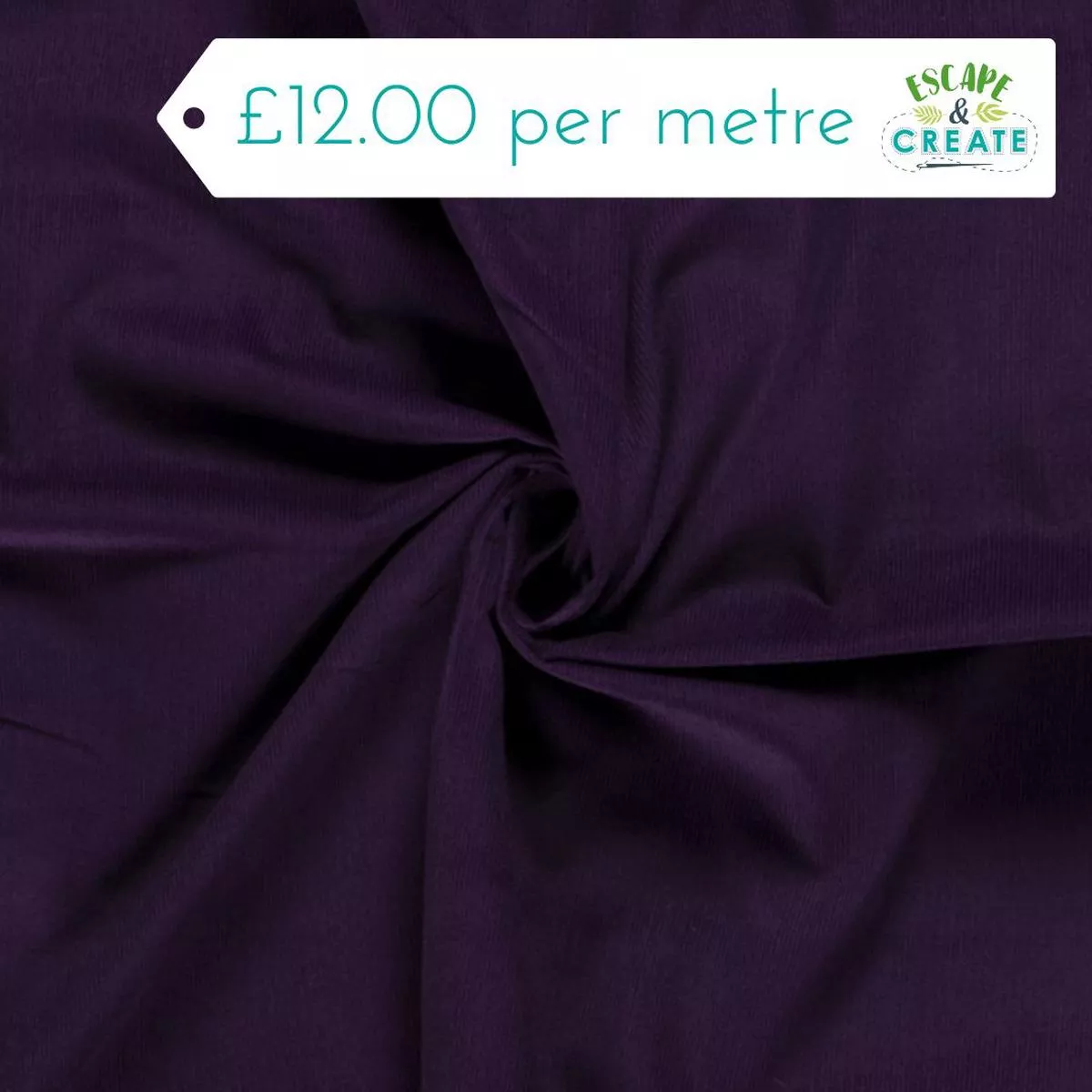 needlecord-100-cotton-in-plain-aubergine Needlecord (100% Cotton) in Plain Aubergine