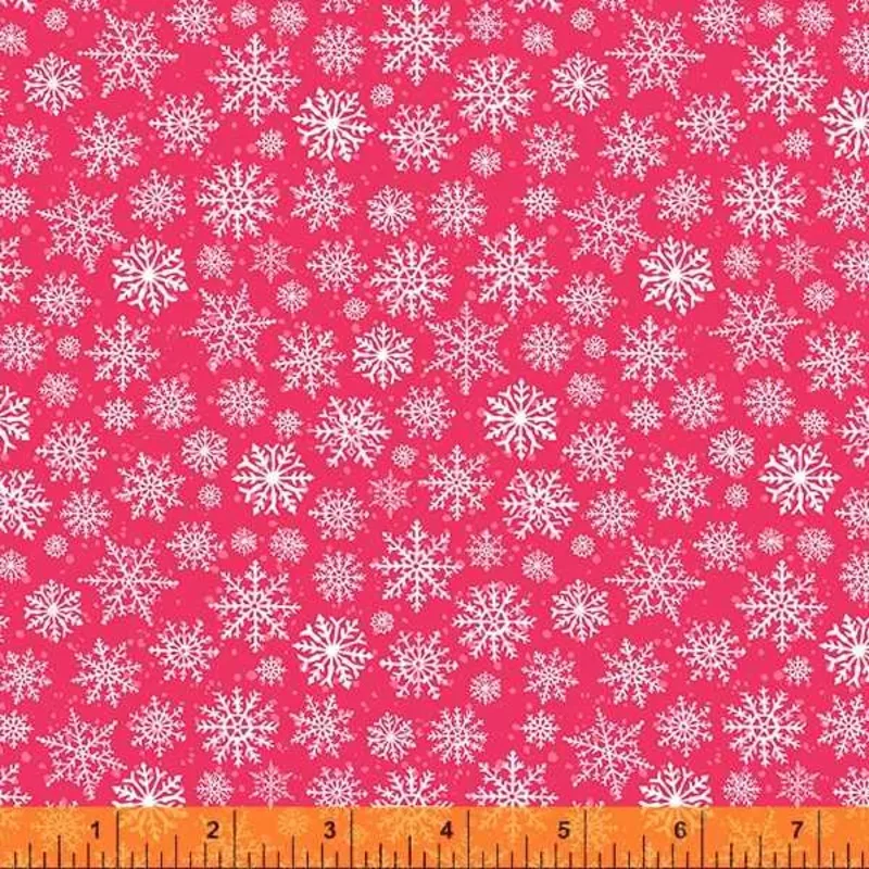 Noel 53049-6 Red Snowflakes Cotton