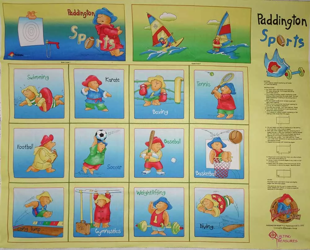 paddington-bear-book-panel-paddington-sports Paddington Bear Book Panel (Paddington Sports)