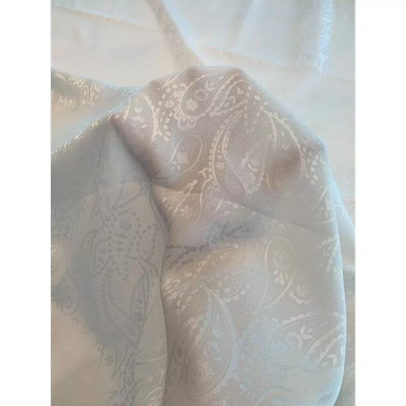 Paisley Silk Jacquard – Off-White