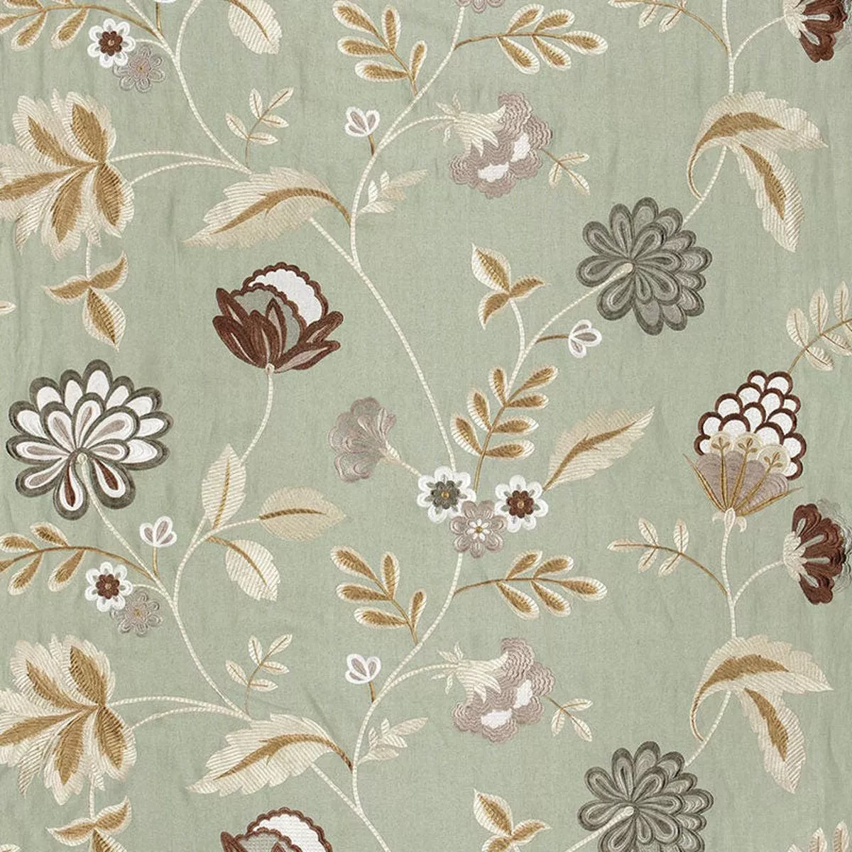 Palampore Embroidery Mineral Fabric