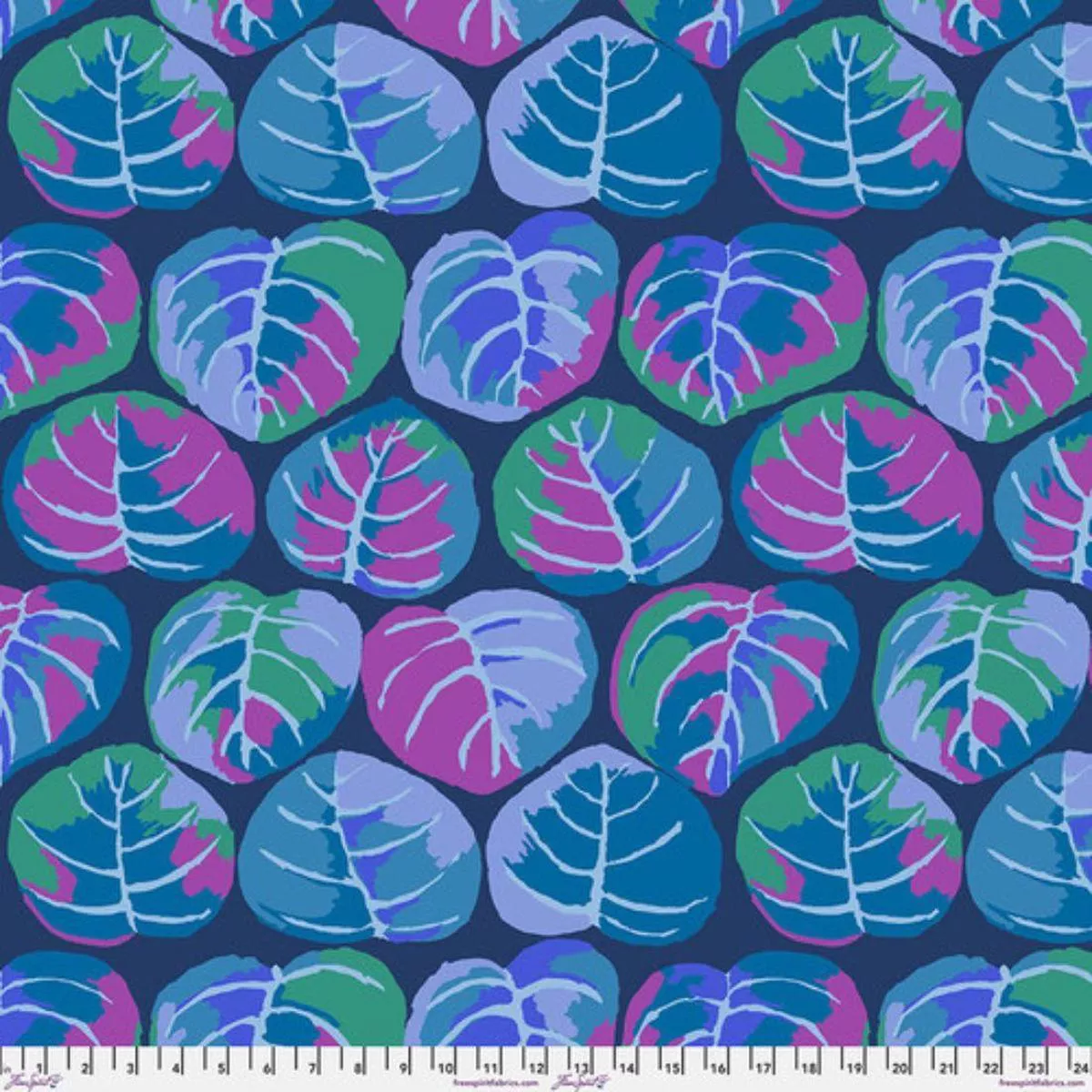 Palm Leaves Blue by Kaffe Fassett