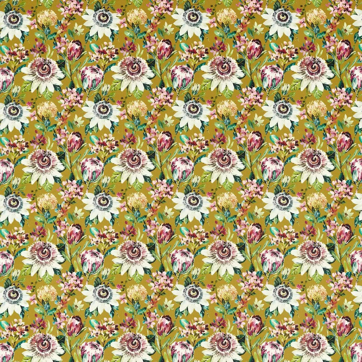 paradise-ochre-velvet-fabric Paradise Ochre Velvet Fabric