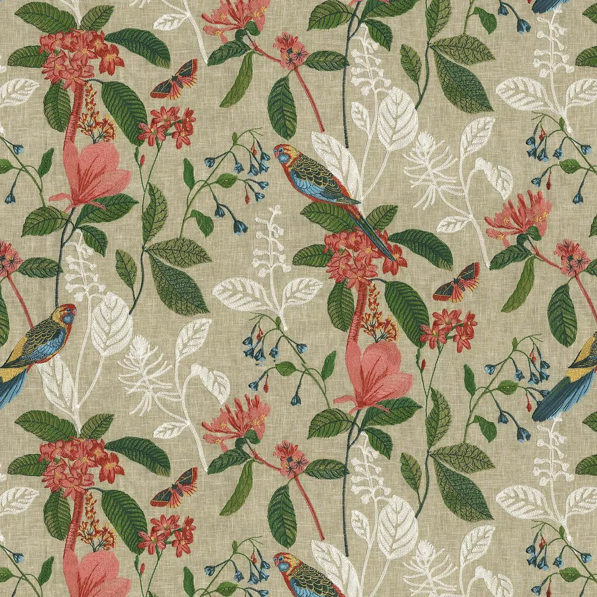 parakeet-emb-topics-p-k-lifestyles-fabric Parakeet Emb Topics P/K Lifestyles Fabric