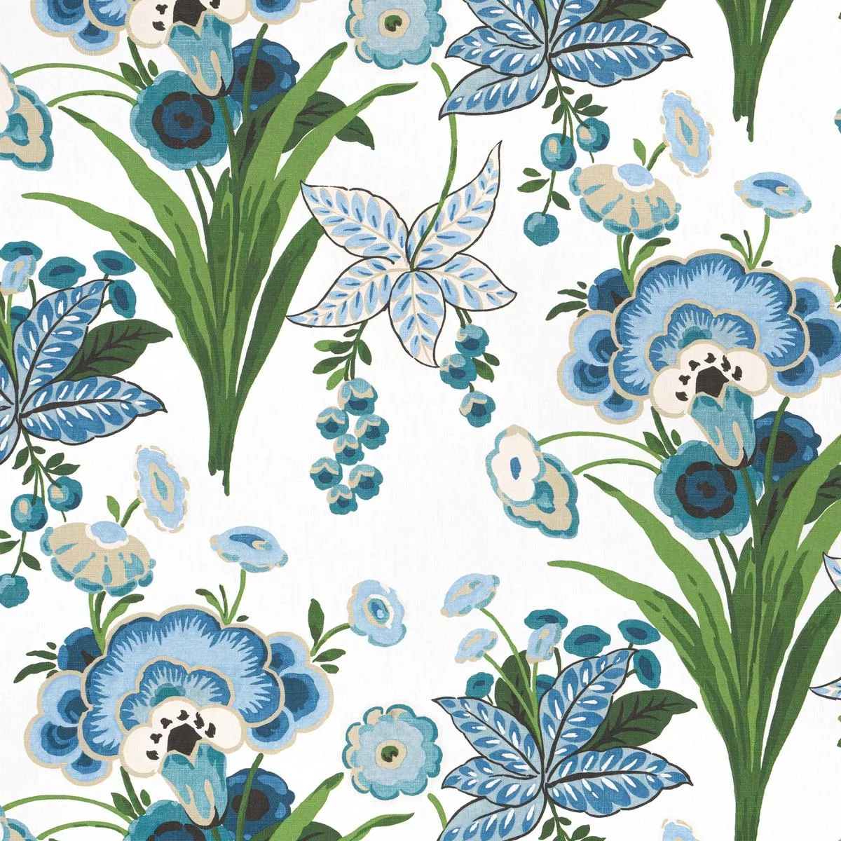 pasadena-blue-green-fabric Pasadena Blue and Green Fabric