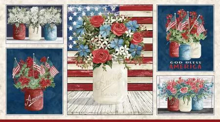 Patriotic Bouquet Panel Patriotic