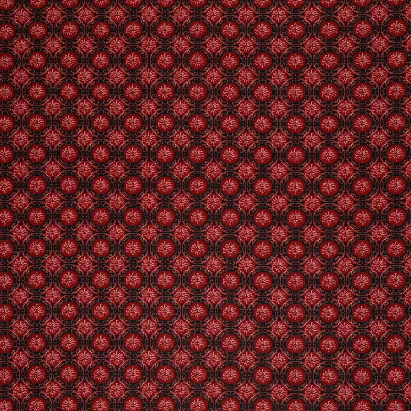 Perfect Brew Fabric Collection – Medallion Geo Black/Red