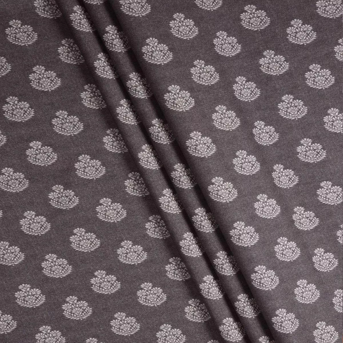 pichwai-fabric-by-yard-charcoal-grey ‘Pichwai’ Fabric by the Yard (Charcoal Grey)