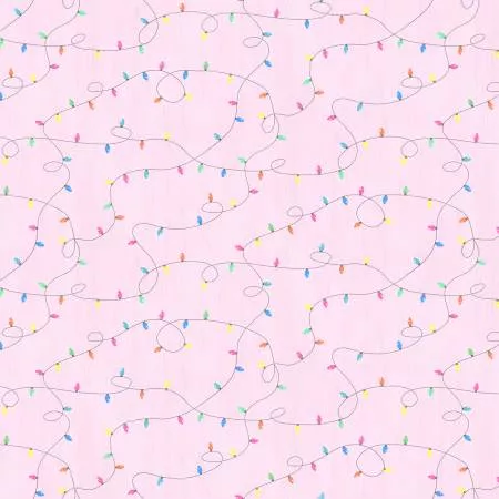Pink Christmas Lights - CD3652 Pink - by Timeless Treasures