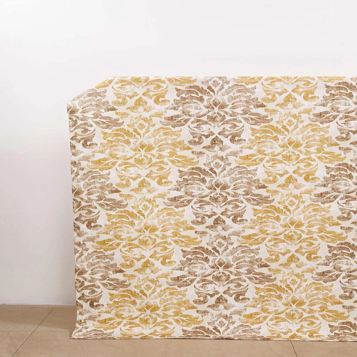 powdered-walnut-fabric-by-yard-ocher-yellow-mocha-brown ‘Powdered Walnut’ Fabric by the Yard (Ocher Yellow/ Mocha Brown)