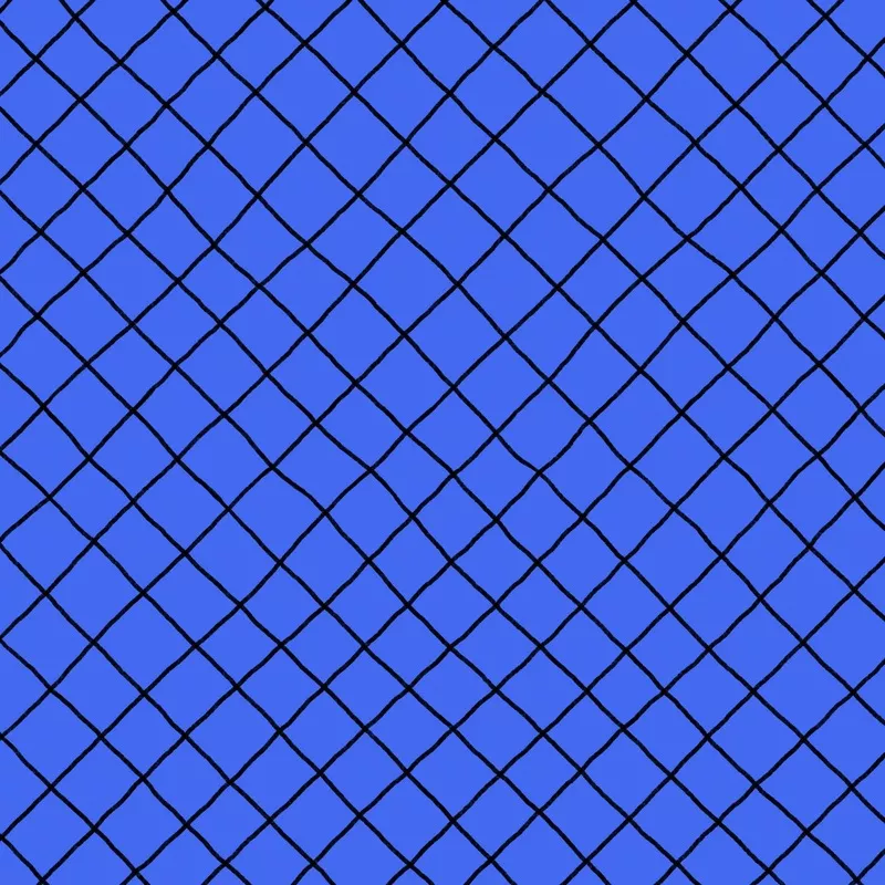 Preorder: Checkered Lines (Black on Blue)