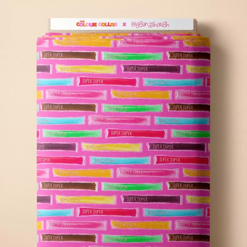 Preorder Fabric: Super Duper (Pink)