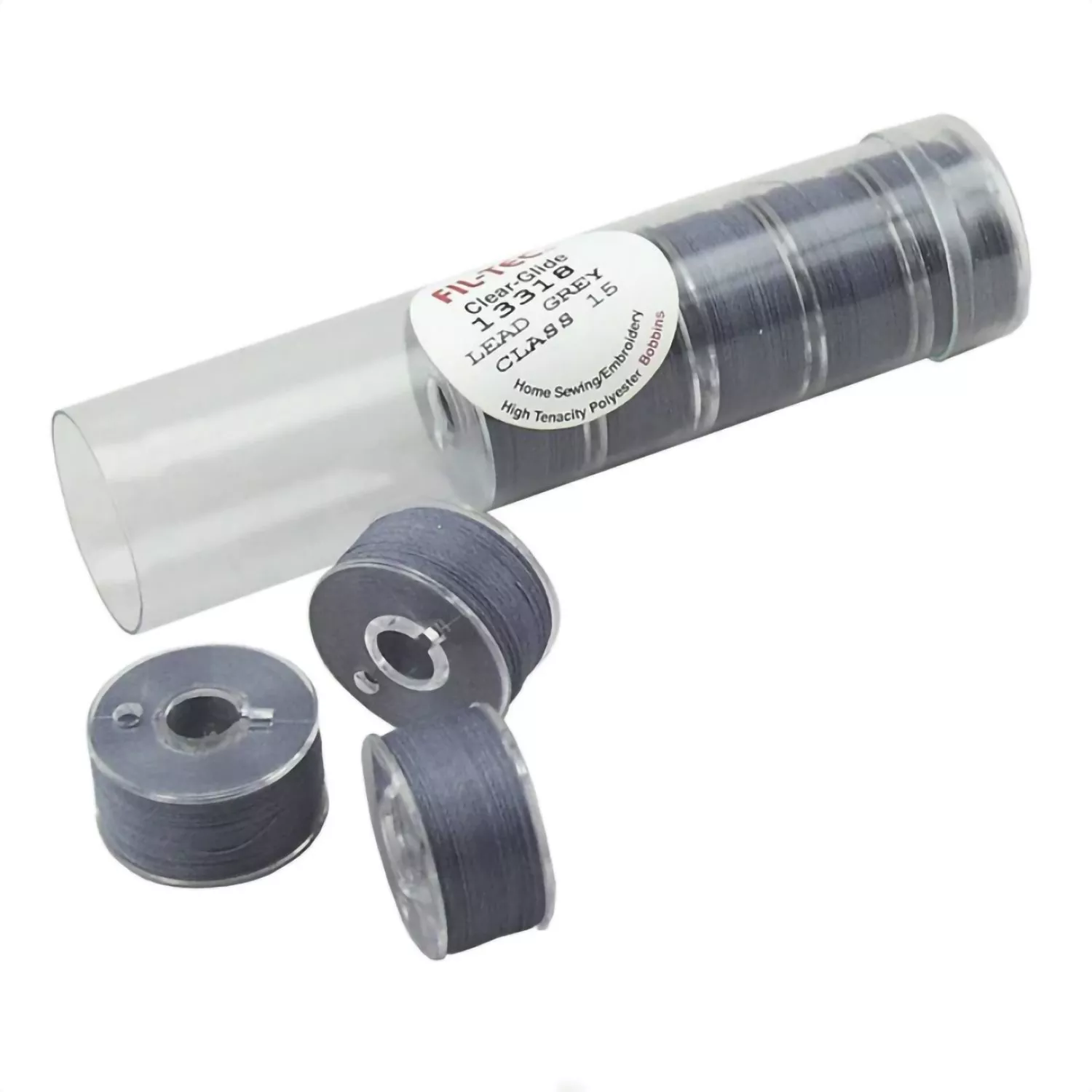 prewound-bobbin-lead-grey-clear-glidefil-tec-13318-size-15 Prewound Bobbin Lead Grey Clear GlideFil-Tec 13318 Size 15