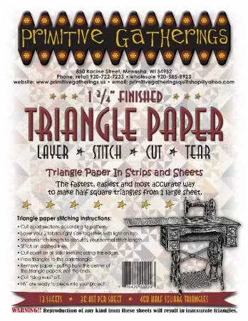 Primitive Gatherings 1-3/4in Triangle Paper
