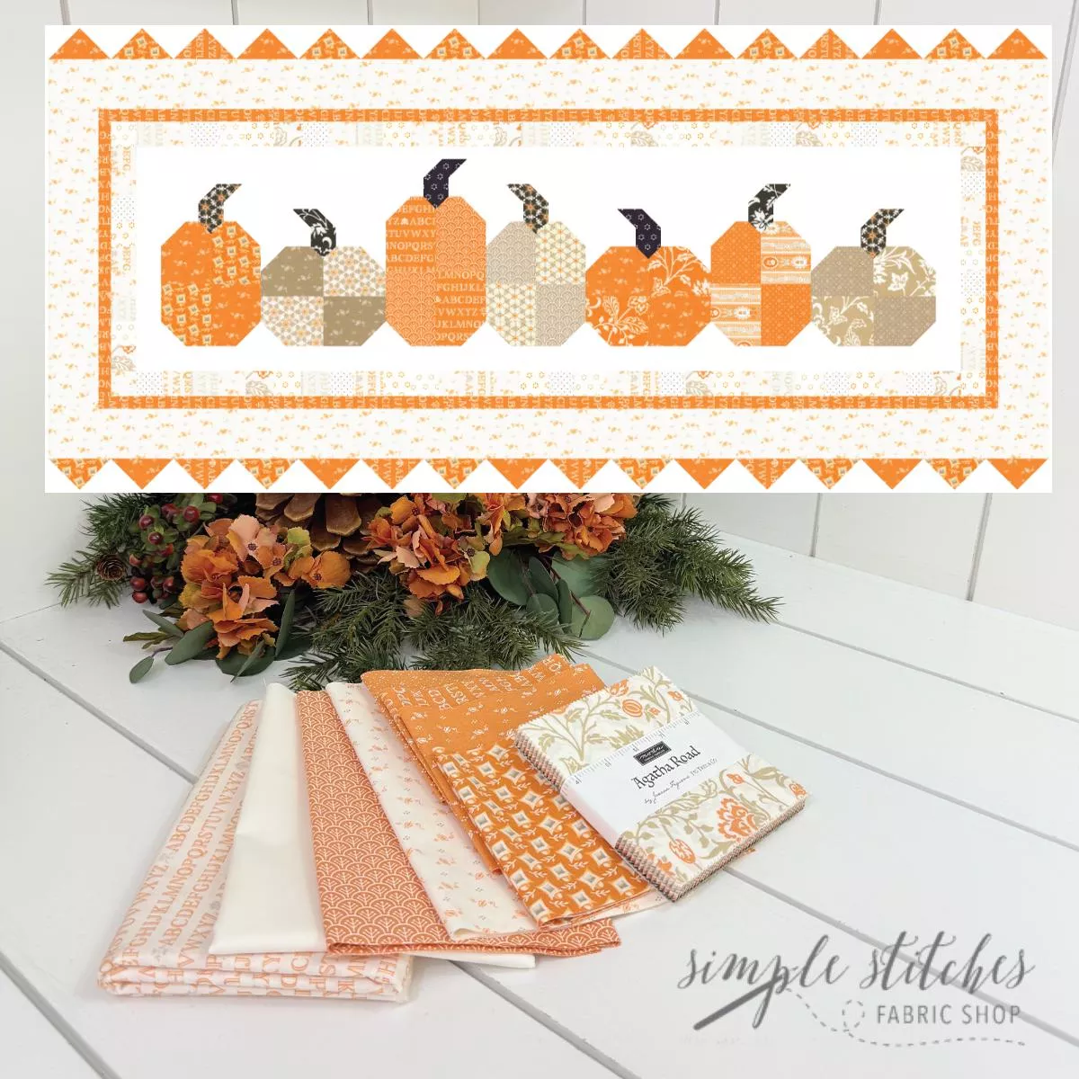 pumpkins-in-row-runner-kit-letter-background Pumpkins In A Row Runner Kit – Letter Background