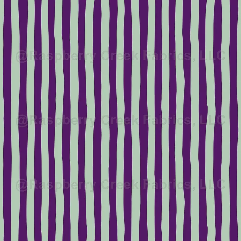 Purple & Light Green Wonky Stripes