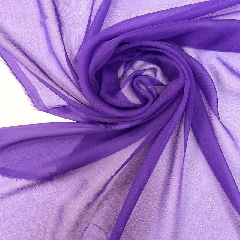 Purple Silk Chiffon Fabric