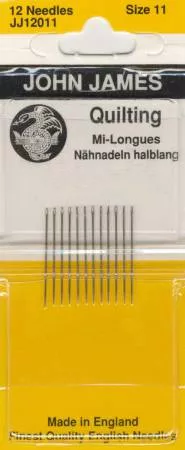 Quilting Needles Size 11 || John James Between 12 count