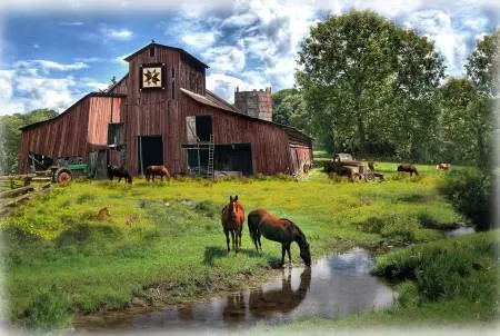 red-barn-sun-up-to-sun-down-panelhoffman-fabrics-u5070-83 Red Barn Sun Up to Sun Down PanelHoffman Fabrics U5070-83