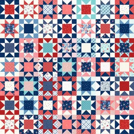 Red, White, Blue Star Quilt- Kimberbell