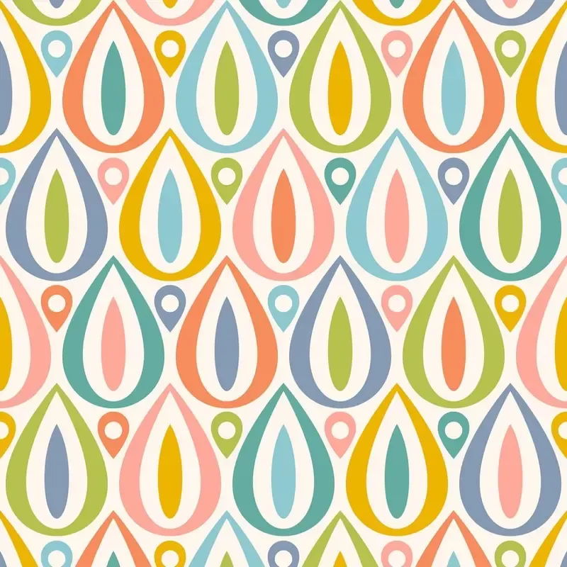 retro-multi-colored-drops-fabric Retro Multi Colored Drops Fabric