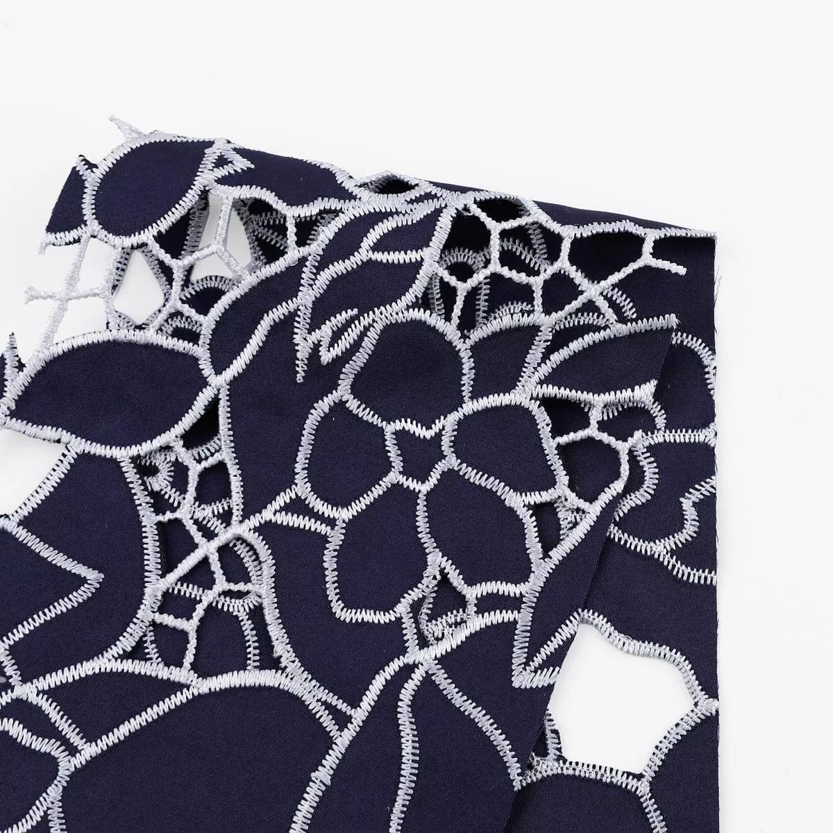 rose-cut-out-embroidered-satin-navy Rose Cut-Out Embroidered Satin – Navy